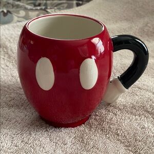 Zak! Disney Mickey Mouse Mug with Arm 14 OZ Coffee Tea Cocoa Cup Red Black White